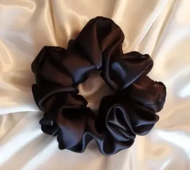 luxury oversized matte satin hair scrunchies pack of 5 for ponytail and bun styling thumbnail 1