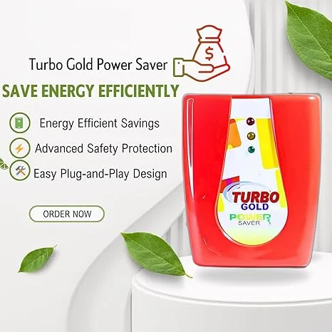 Turbo Gold Power Saver Advanced 3D Hologram Electricity Saving Device for Home Office AC Refrigerator Washing Machine Energy Saver Voltage Stabiliser Power Optimiser image 6