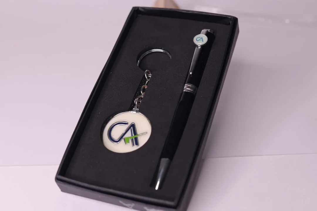 AASPAS Enterprises Metallic Ball Pen & CA Key Chain Gift Set | Premium Executive Pen for Chartered Accountants | Stylish Metal Pen Combo for Office, Gifting & Professional Use image 2