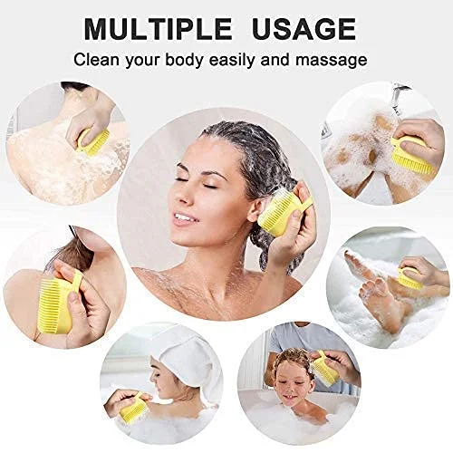Premium Silicone' Bath Brush with Shampoo Dispenser | Soft Scalp Massage & Hair Wash Brush image 4