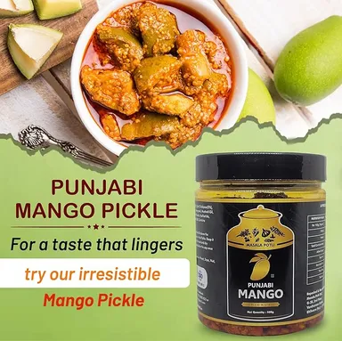 Masala Potli Punjabi Mango Pickle 500g Homemade Style Aam Ka Achar Keri Ka Achar with Traditional Punjabi Spices Tangy Spicy Indian Mango Pickle No Preservatives Meal Side Dish thumbnail 1