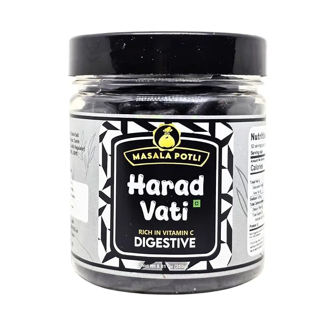 MASALA POTLI Harad Vati Churan 250g Jar | Chatpati Harde Vatee Digestive Candy with Hing Jeera Amla | Ayurvedic After Meal Mouth Freshener for Gas Bloating Indigestion Acidity & Digestion Support image 3