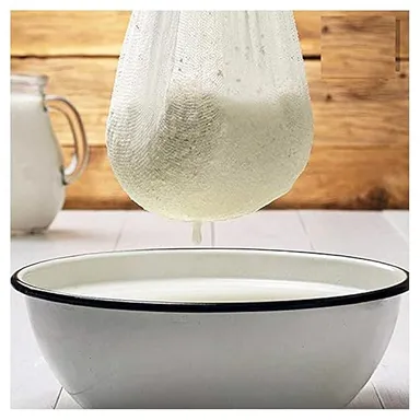 MASALA POTLI 100% Cotton Muslin Cloth for Hung Curd Paneer Nut Milk Straining | Reusable Malmal Cheese Cloth for Kitchen Cooking Baking | Food Grade Yogurt Strainer Roti Cover with Hemmed Edges 50x50 cm Pack of 2 thumbnail 1