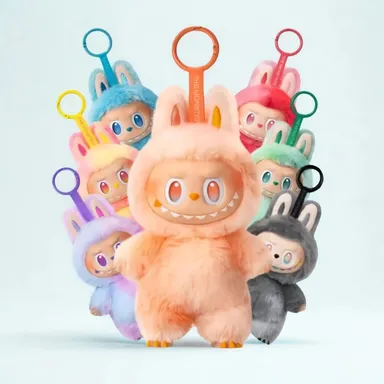 Labubu Plush Bunny Monster Keychain Toy | Soft Fluffy Collectible Doll Bag Charm thumbnail 0
