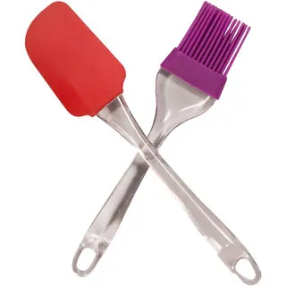 Silicone' Oil Brush & Spatula Set of 2 | Heat Resistant Kitchen Baking & Cooking Tool thumbnail 1