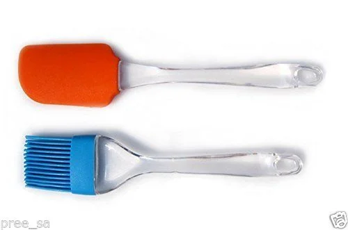 Silicone' Oil Brush & Spatula Set of 2 | Heat Resistant Kitchen Baking & Cooking Tool image 3