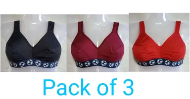 Women Light Grey Self Design Lace Padded Full Coverage Everyday Bra and Panty Set Black, Maroon & Red – 34B 34B thumbnail 0