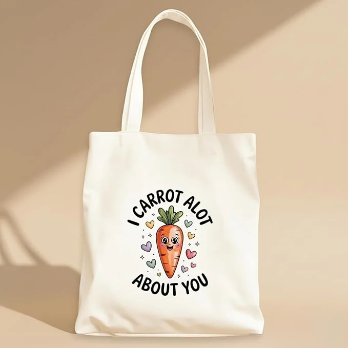 Quotes Printed Premium Canvas Tote Bag for Women with Zip 16x14 Inch Shopping Office Travel Daily Use Handbag for Girls Sister Her Birthday Anniversary Valentine Gift image 1