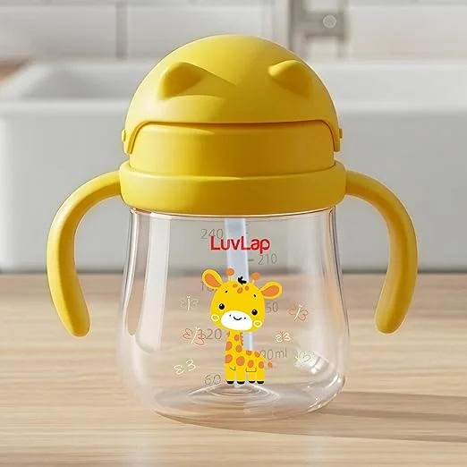 LuvLap Joy Anti-Spill Straw Sipper Cup with Twin Easy-Grip Handles image 1