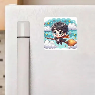  Potterholic Theme MDF Fridge Magnet 3.8x3.8 Inch Decorative Gift for Potterholic Fan Brother Sister Friend Boyfriend Girlfriend Kitchen Magnet thumbnail 0