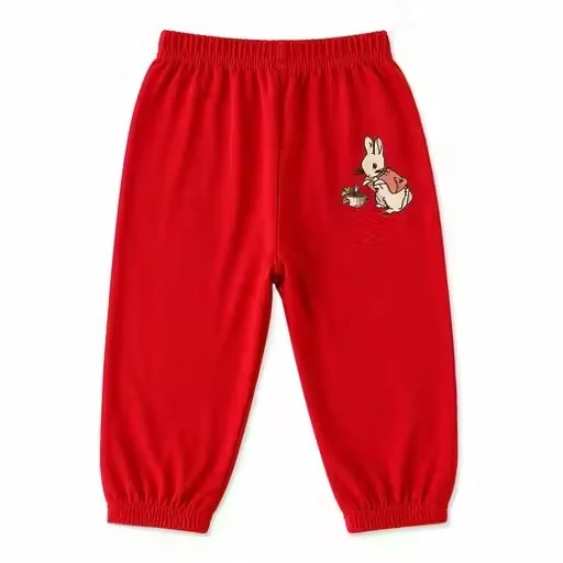 Kids Cotton Pajama Pack of 4 Assorted Colours Printed Night Pants Soft Breathable Elastic Waist Sleepwear Lounge Wear Daily Wear Bottoms for Boys & Girls Multicolor 3-6 M image 4