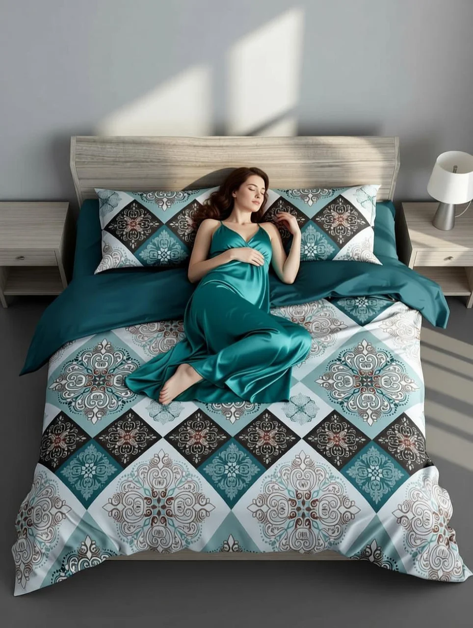 YASHI DÉCOR Premium Cotton Double Bedsheet with Pillow Covers Multicolor Free Size image 2