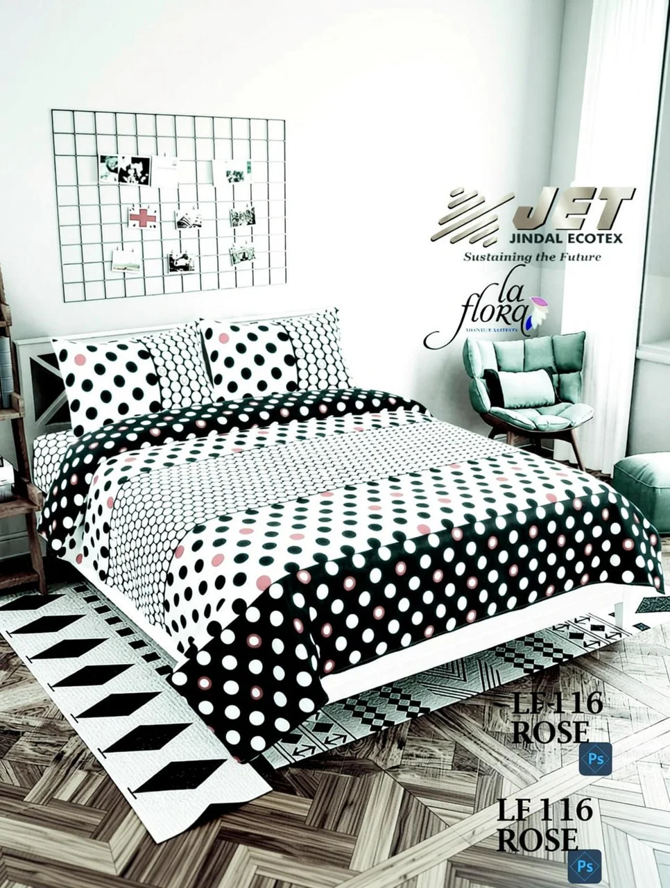 YASHI DÉCOR Luxury 100% Cotton Double King Bedsheet with Matching Pillow Covers | Ultra Soft, Breathable Printed Bed Linen Set for Home, Guest Room & Hotel Use image 3