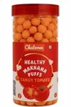 Chatoree Tangy Tomato Makhana Puffs Healthy Roasted Fox Nuts Snack 50g | Gluten Free Crunchy Phool Makhana Puffs | Healthy Evening Snack for Kids & Adults | Low Calorie Tomato Flavoured Makhana image 1