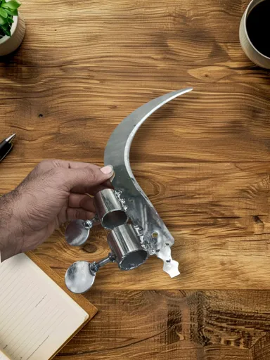 Stainless Steel Grass Sickle Cutter Blade Heavy Duty Curved Sharp Farming Gardening Weed Cutting Tool Manual Agricultural Grass Harvester Hand Tool Durable Rust Resistant thumbnail 1