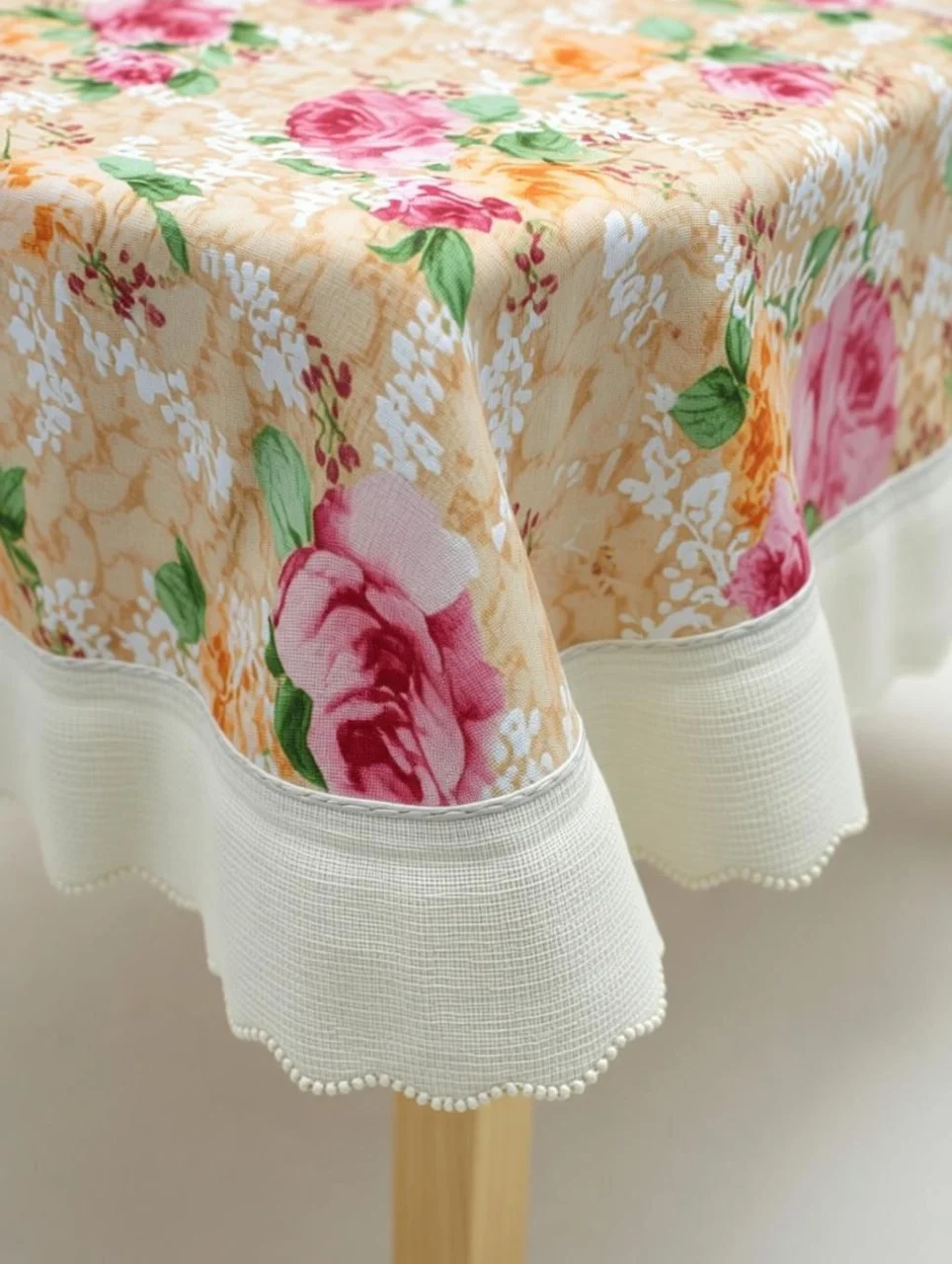 Dynamicdecor PVC 6 Seater Printed Table Cover | Waterproof Oval Dining Table Cloth | Easy Clean Table Protector for Home Decor Multicolor   Free Size image 3