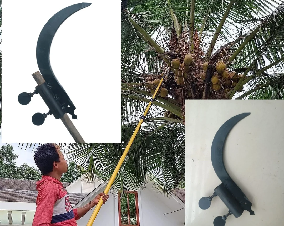 Carbon Steel Grass Sickle Cutter Blade Heavy Duty Curved Sharp Farming Gardening Weed Cutting Tool Manual Agriculture Grass Harvester Hand Tool Durable High Strength Outdoor Use image 4