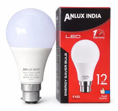 ANLUX INDIA 12 W Basic Round B22 LED Bulb (White, Pack of 1) thumbnail 0