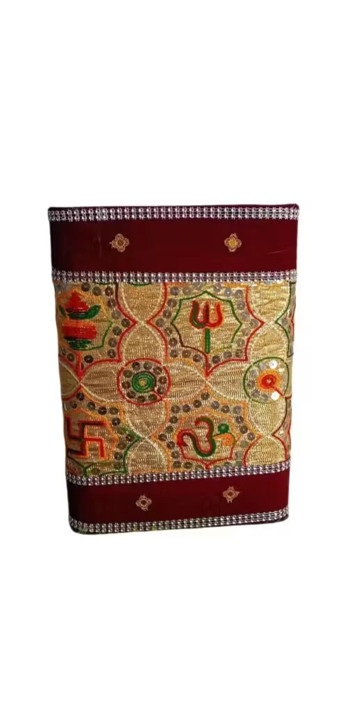 Wedding Mandap Pipa Stand Velvet Embroidered Cover | Puja & Wedding Decorative Stand image 2