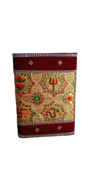 Wedding Mandap Pipa Stand Velvet Embroidered Cover | Puja & Wedding Decorative Stand thumbnail 1