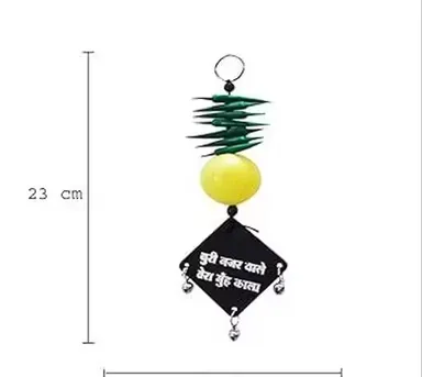 Nazar Battu Lemon Chilli Hanging for Home & Car | Evil Eye Protection thumbnail 1