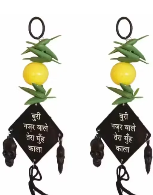 Nazar Battu Lemon Chilli Hanging for Home & Car | Evil Eye Protection image 3