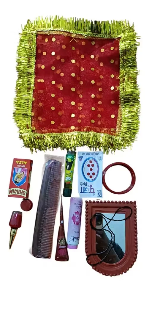 Traditional Shringar Set for Women Alta Bindi Mehendi Pooja Samagri Festive Combo image 2