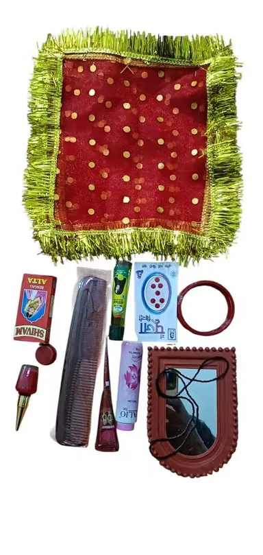 Traditional Shringar Set for Women Alta Bindi Mehendi Pooja Samagri Festive Combo thumbnail 1