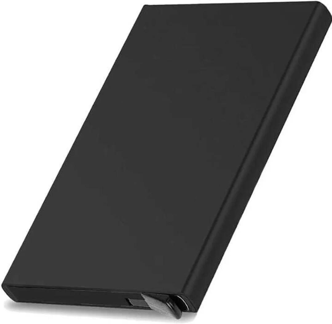 metal card holder, RFID card wallet, slim wallet, black wallet, unisex wallet, credit card case, Justakeit wallet image 4