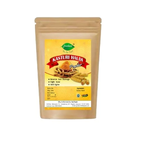 Pure Kasturi Haldi Powder 100g for Face Pack Skin Brightening Anti Acne Bridal Glow Wild Turmeric Facial Ubtan Herbal Beauty Powder for Women & Men image 1