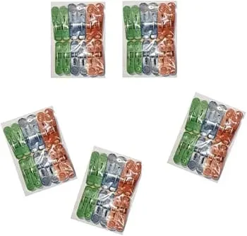 YOOKO® Combo (Pack of 36) Pcs Cloth Clips, Cloth chimti Heavy Duty Rust Free Cloth Peg/Clothes Clip/Cloth Drying Pins/Pegs for Hanger thumbnail 0