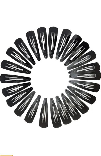 YOOKO (Pack of 36) Tic Tac Hair Clips for Girls (Pack of 36pcs) (5cm) (Matte Black) | Tik Tak Pins for Women thumbnail 0
