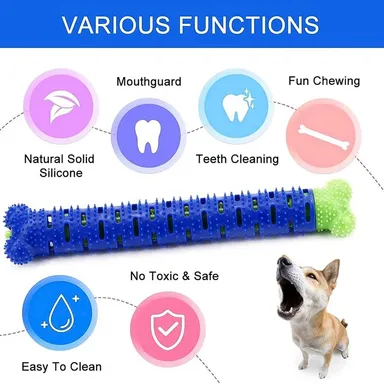 Dog Toothbrush Chew Toy Rubber Dental Stick for Dogs thumbnail 3