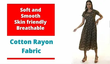 Women’s Cotton Rayon A-Line Maternity Dress with Feeding Zippers for Breastfeeding Mothers Soft Pregnancy Kurti for Daily Wear Office Home Baby Nursing Dress Gazari XL thumbnail 3