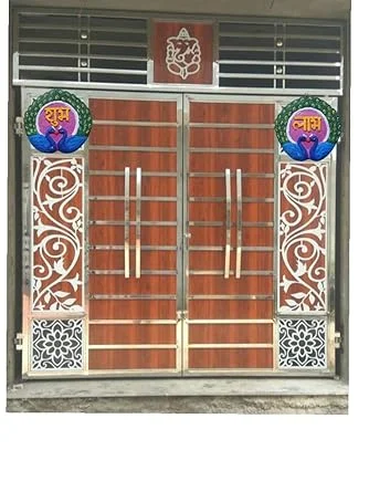 Decorative Shubh Laabh Cow Dung Wall Hanging for Home Entrance Door | Handmade Indigenous Cow Dung Auspicious Vastu Decor for Diwali Puja Mandir Main Gate Decoration image 2