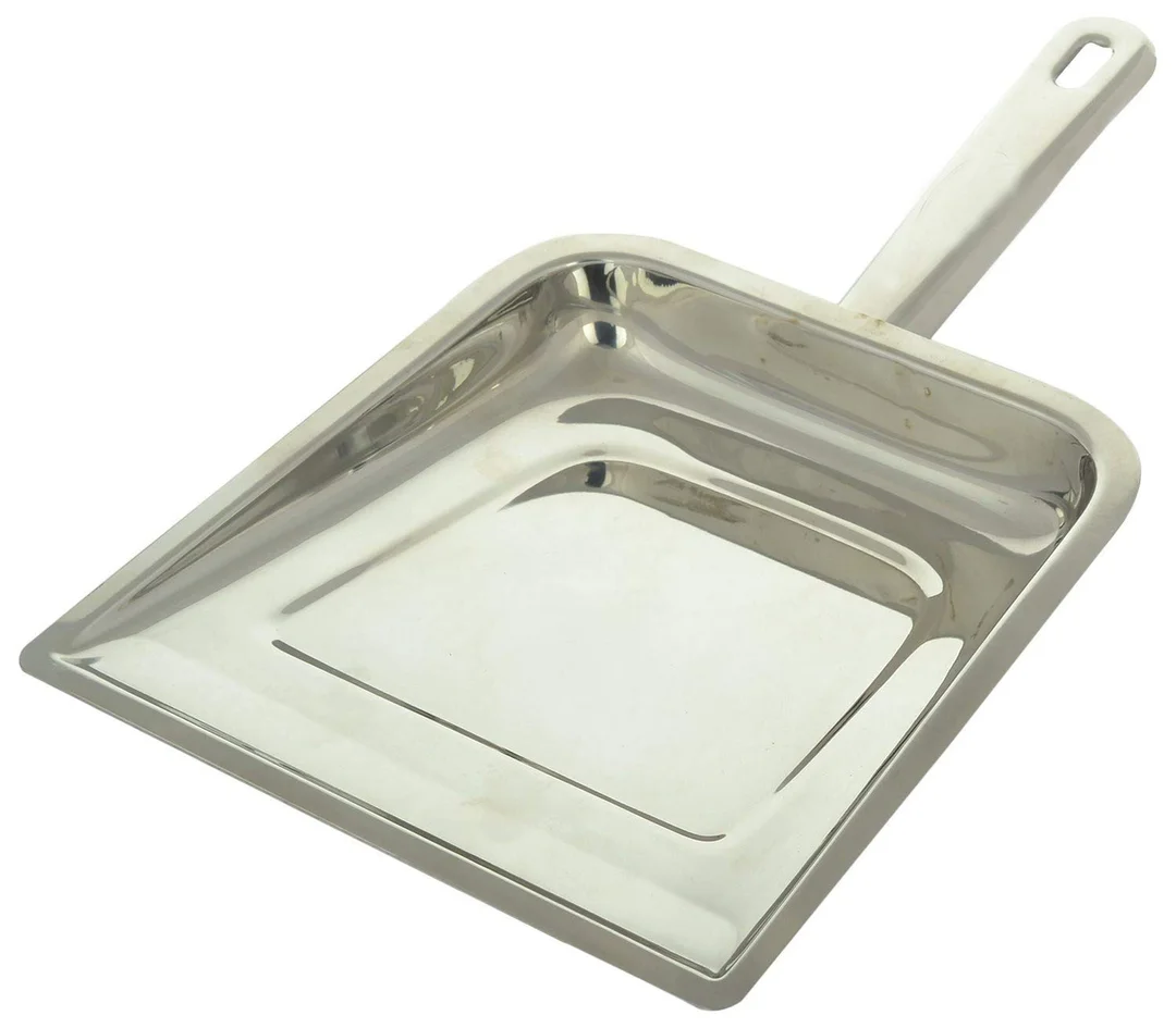 MARC Stainless Steel Dust Pan for Home & Kitchen Cleaning, Rustproof Silver Dustpan, Standard Size, Pack of 2 image 2