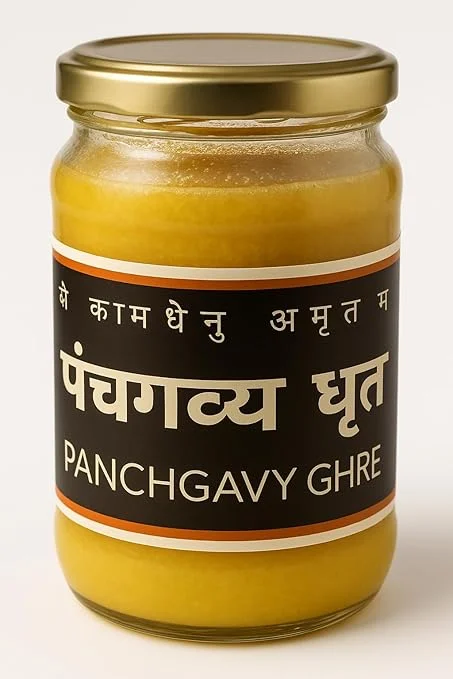 Shree Kamdhenu Amritam Panchgavya Ghritham Ayurvedic Cow Ghee 200g Glass Jar | Traditional Panchagavya Ghrita with Indigenous Cow Ingredients for Brain Wellness Neurological Support Memory Care Vedic Ayurveda Health Supplement image 1