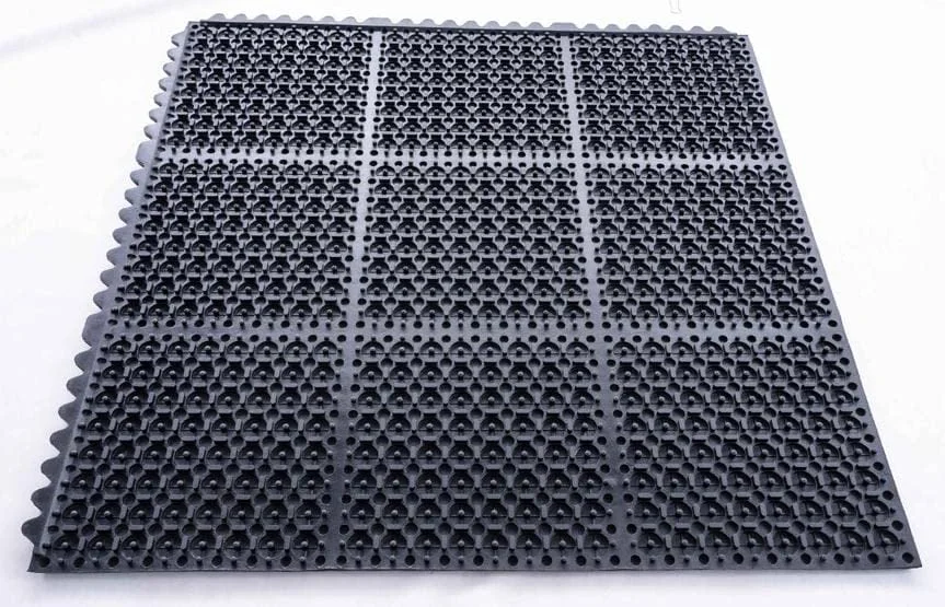 Marc Natural Rubber Gym Flooring Mat 15mm Heavy Duty Interlocking Puzzle Tiles 3x3 ft – Home Gym & Commercial Workout Floor Protection image 2