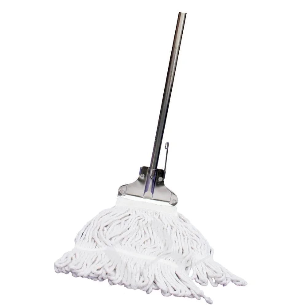 Marc Cleaning Products Stainless Steel Clip-O-Fit Cotton Floor Mop with Rod | Durable Home Floor Cleaner image 3