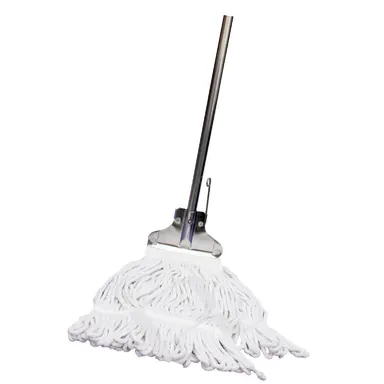Marc Cleaning Products Stainless Steel Clip-O-Fit Cotton Floor Mop with Rod | Durable Home Floor Cleaner thumbnail 2