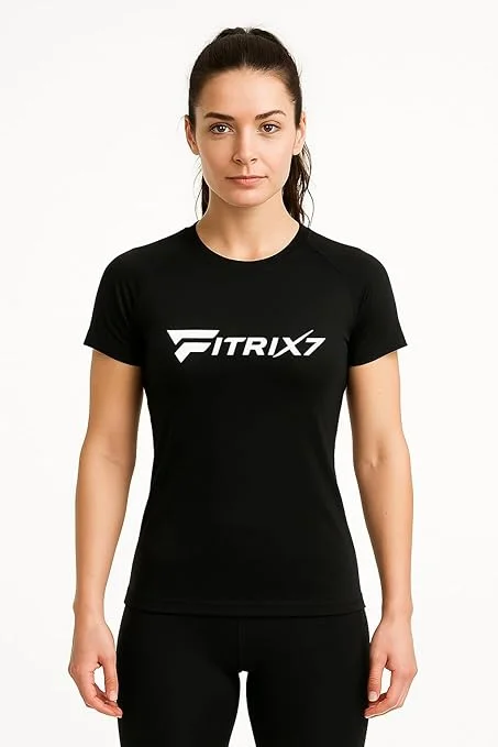 Men & Women’s Athletic Compression Gym Wear Set Black Quick Dry Performance Blend T-Shirt Couple Workout Activewear Stretch Fitness Training Sportswear Combo Black S image 3