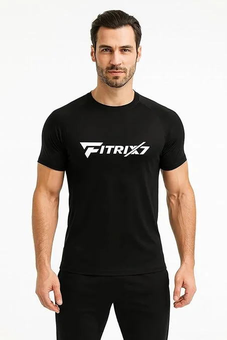 Men & Women’s Athletic Compression Gym Wear Set Black Quick Dry Performance Blend T-Shirt Couple Workout Activewear Stretch Fitness Training Sportswear Combo Black L image 2