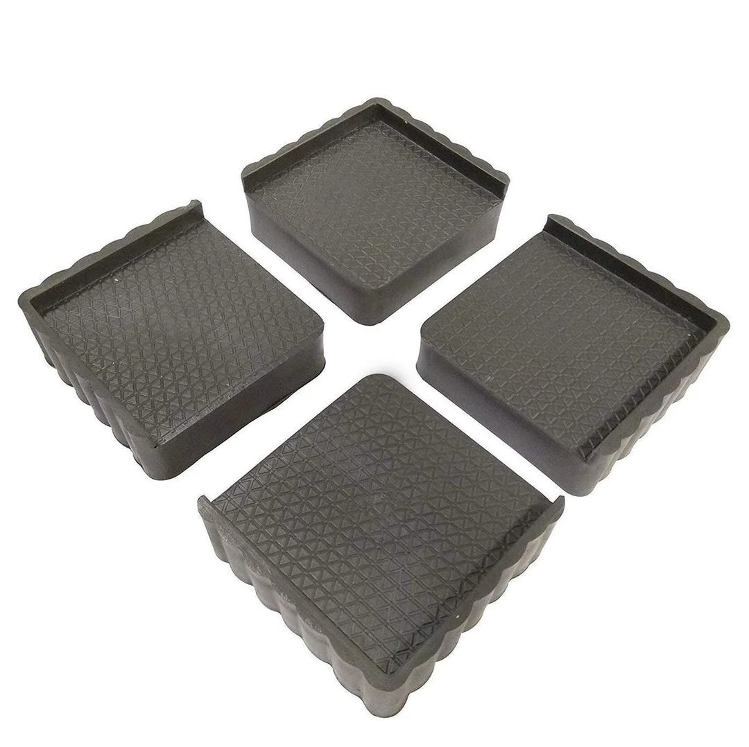 Marc Multi-Purpose Square Plastic Legs Set of 4 for Almirah, Sofa, Bed, Refrigerator & Furniture Stand Heavy Duty Support Feet image 2