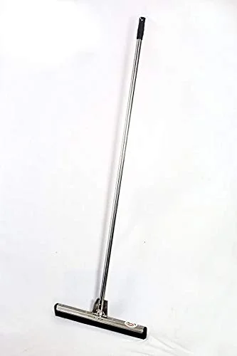 Marc Double Rubber Stainless Steel Floor Wiper Squeegee | Heavy Duty Water Removal Floor Cleaning Tool, Silver Finish, Medium Size, Durable Bathroom & Home Floor Cleaner image 2
