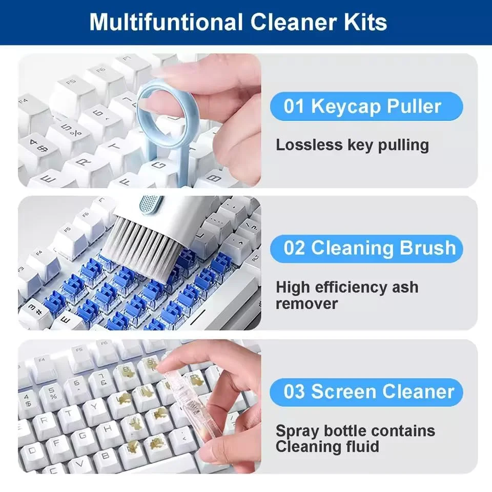 7 in 1 Multi Purpose Cleaning Kit for Laptop, Keyboard, Mobile & Screen Cleaner Set image 7