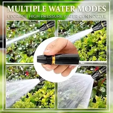 High Pressure Water Spray Gun Nozzle for Car Bike Washing Adjustable Brass Jet Sprayer for 1/2 Inch Hose Pipe Leakproof Garden Floor Cleaning Water Pressure Gun thumbnail 1