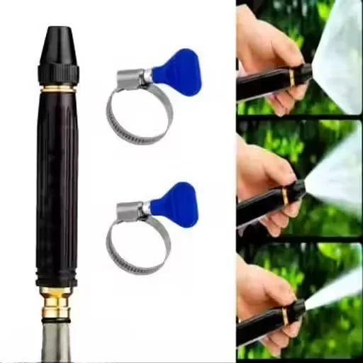 High Pressure Water Spray Gun Nozzle for Car Bike Washing Adjustable Brass Jet Sprayer for 1/2 Inch Hose Pipe Leakproof Garden Floor Cleaning Water Pressure Gun image 1