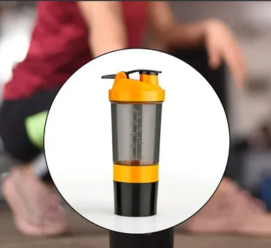Protein Shaker Bottle 500ml with Mixing Ball, Leak Proof Gym Shaker for Protein, Juice' & Fitness Drinks (Pack of 1 -Random Color) thumbnail 4