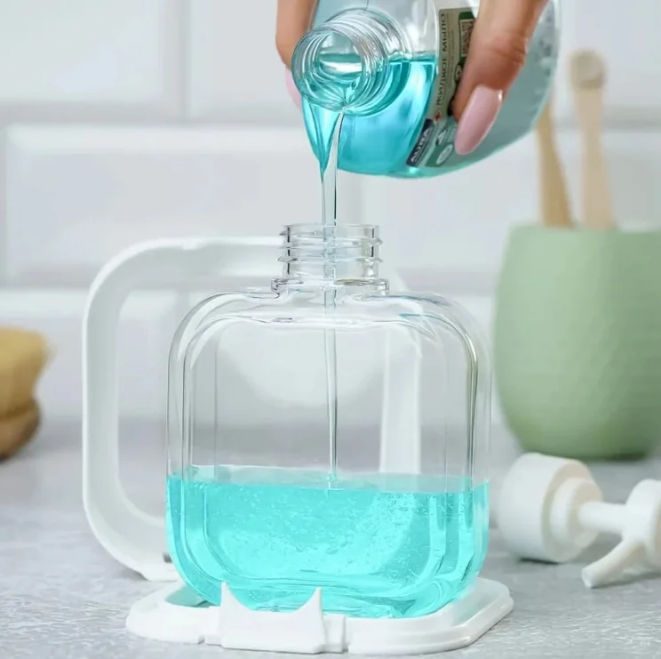 Random Color 300 ML Liquid Soap Dispenser Bottle with Pump | Refillable Hand Wash / Sanitizer Dispenser | Bathroom & Kitchen Use image 3