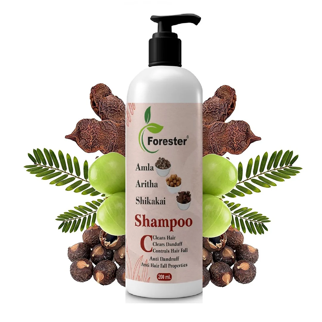 Forester Amla Aritha and Shikakai Anti Dandruff and Anti Hair Fall Shampoo (200 ml) - Pack of 2 image 2